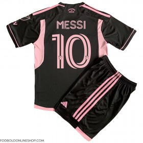 Inter Miami Lionel Messi #10 Udebane Trøje Børn 2023-24 Kortærmet (+ Korte bukser)